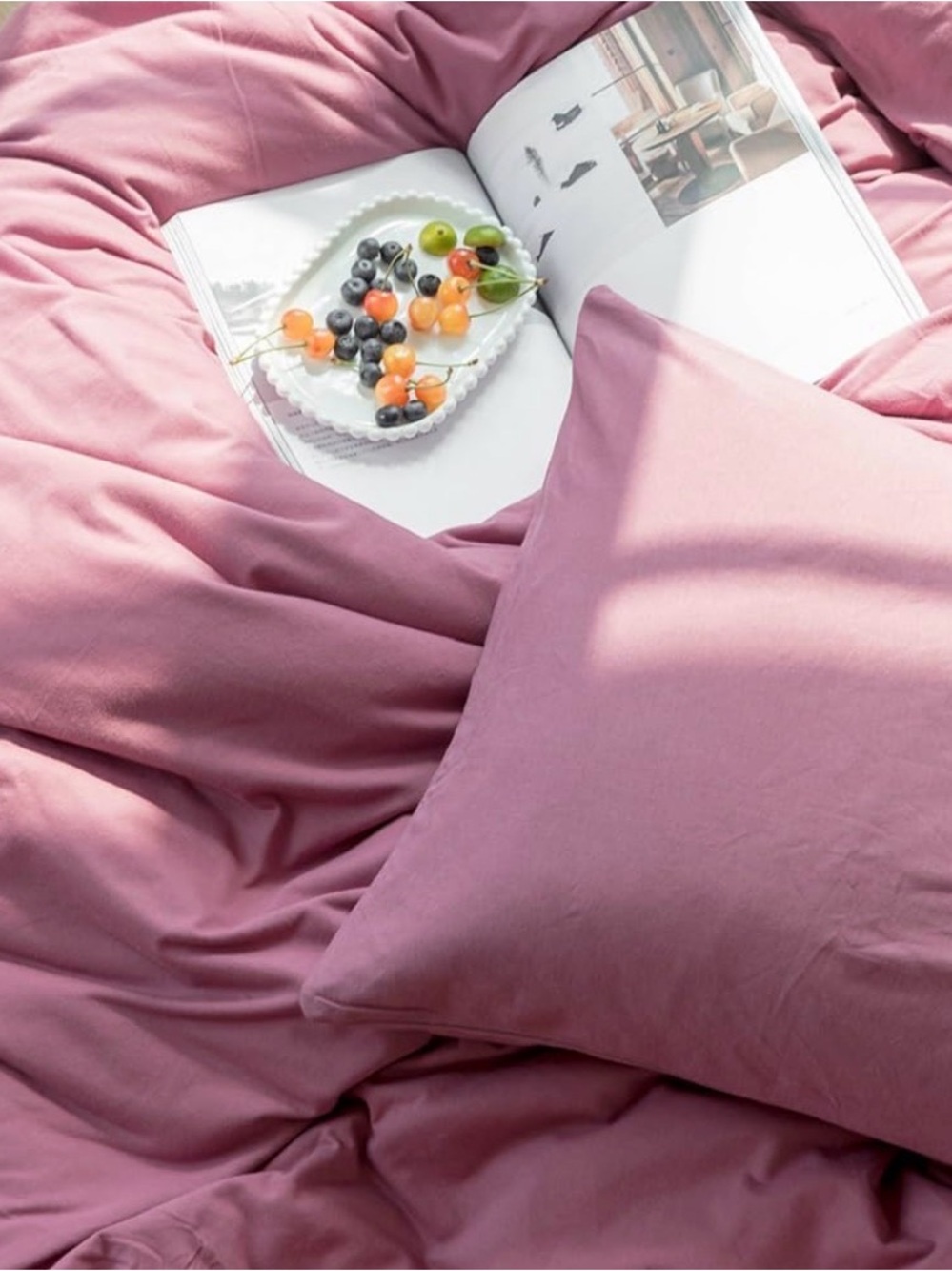 Purple Mauve 3 Piece Duvet Cover Set - Twin XL